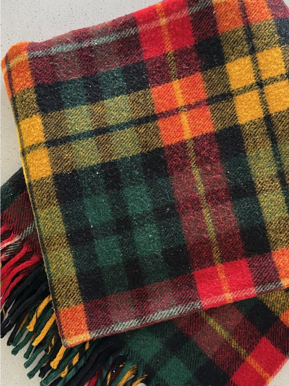 Vintage Faribo Wool Stadium Picnic Blanket